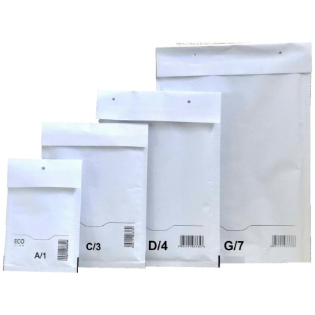 Koperty ochronne bąbelkowe E15 białe 100 szt.